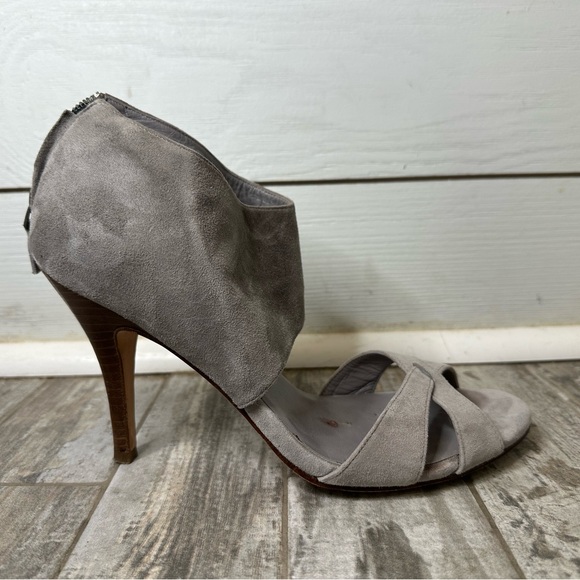Cole Haan Grey Suede Sandal Heel Size 8.5 - Picture 3 of 3